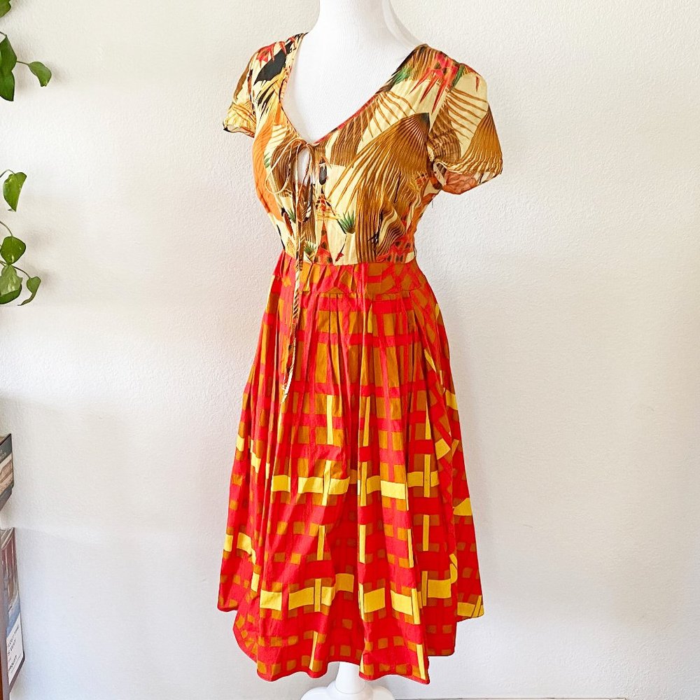 Marni Cotton Pleated Poplin Dress Size 44 IT